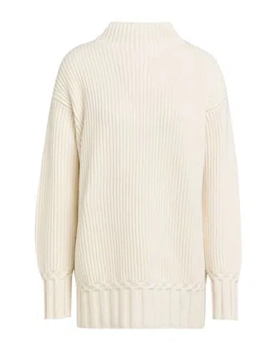 Malo Woman Turtleneck White Size S Cashmere In Neutral