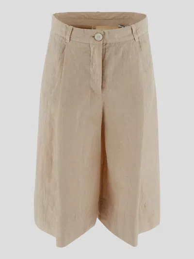 Malo Button Casual Pants In Miele