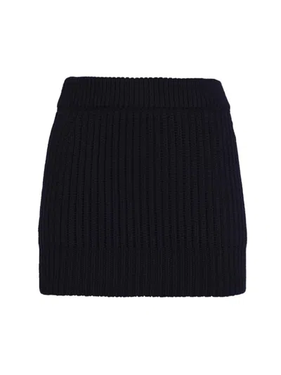 Malo Women's Rib-knit Cashmere Miniskirt In Blue