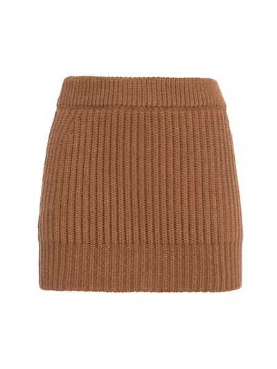 Malo Women's Rib-knit Cashmere Miniskirt In Garofano