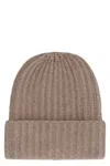 Malo Wool And Cashmere Hat In Brown