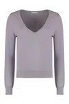 Malo Wool And Cashmere Sweater In Lilac