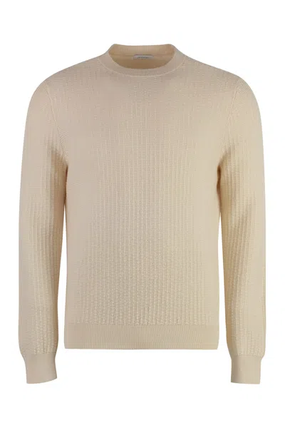 Malo Wool And Cashmere Sweater In Panna