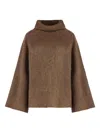 Malo Wool Blend Turtleneck Sweater In 褐色