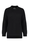 Malo Wool Blend Sweater In Black