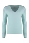 Malo Wool Blend Sweater In Green