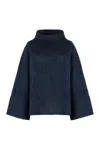 Malo Wool Blend Turtleneck Sweater In Blue