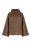 Malo Wool Blend Turtleneck Sweater In Brown