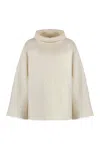 Malo Wool Blend Turtleneck Sweater In Ivory