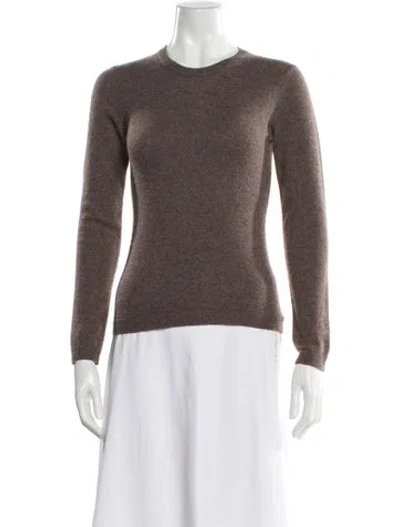 Pre-owned Malo Wool Crew Neck Sweater In Brown