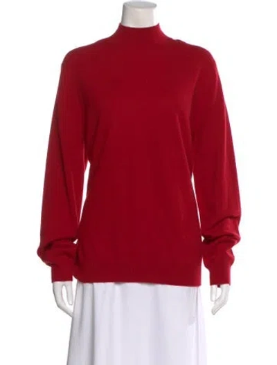 Pre-owned Malo Wool Mock Neck Sweater W/ Tags In Red