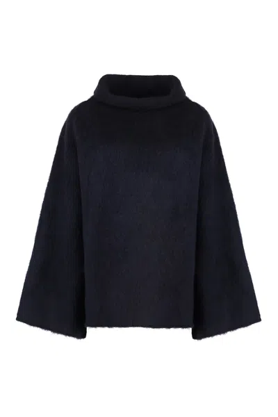 Malo Wool Turtleneck Sweater In Blue