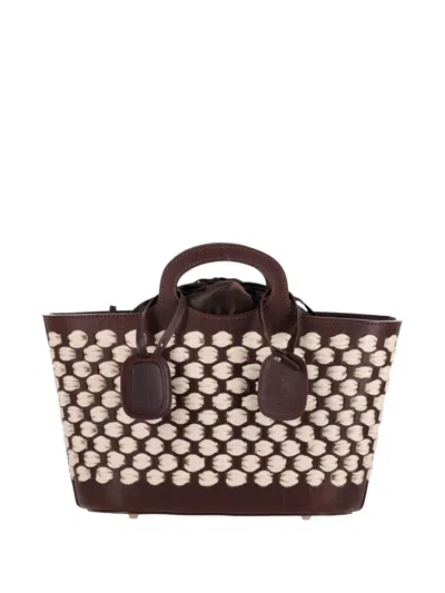 Pre-owned Malo Woven Handbag In Brown