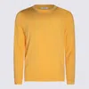 Malo Ribbed Crewneck Sweater Long Sleeves In Yellow