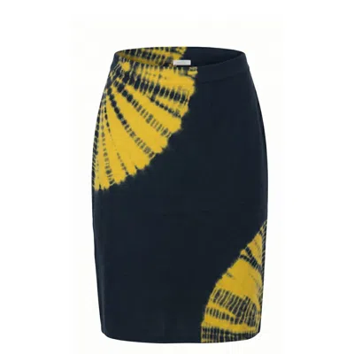 Malo Yellow Cotton Women Women's Skirt In Black