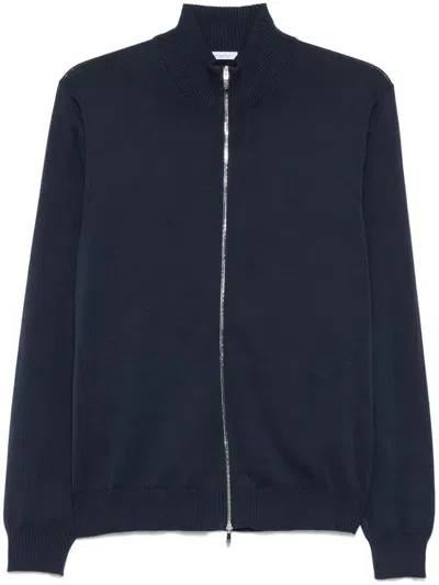 Malo Zip Bomber Jacket In Blue