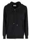 Malo Bomber Zip Cappuccio In Black