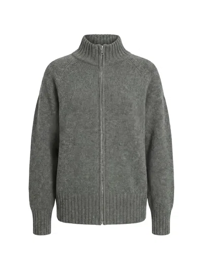 Malo Zip-fastening Bomber Jacket In Gray
