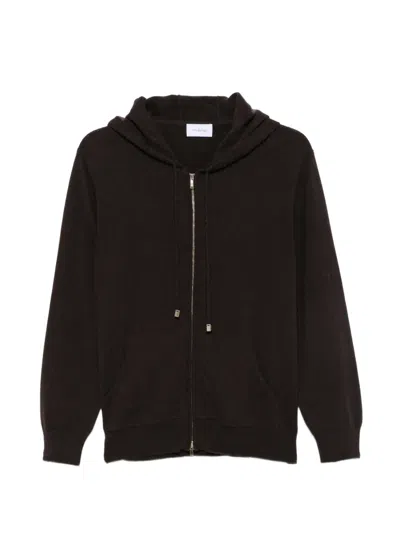 Malo Zip-up Hoodie In Black