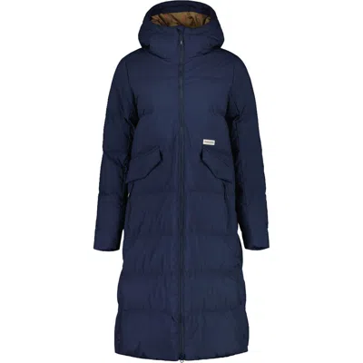 Pre-owned Maloja Ankogelm. Redown Damen-daunenmantel Winter-mantel Parka Jacke Dunkelblau In Blau