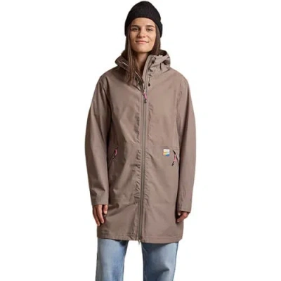 Maloja Moldaum Trench Rain Jacket In Brown