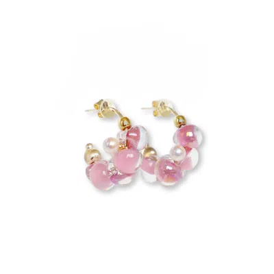 Malolo Jewelry Women's Pink / Gold Sea Foam Mini Peony In Multi
