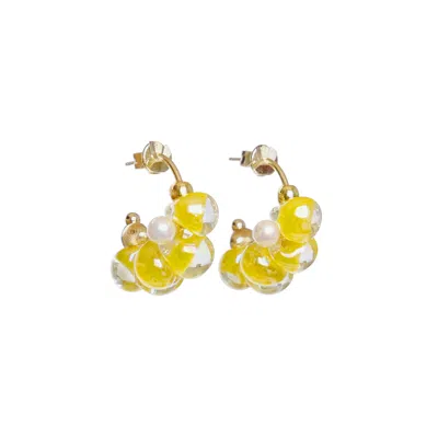 Malolo Jewelry Women's Yellow / Gold Sea Foam Earrings Mini Lemon