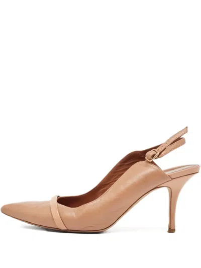 Pre-owned Malone Souliers 100mm Leather Slingback Pumps