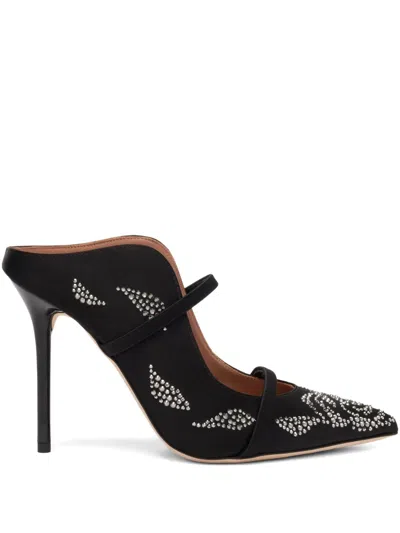 Malone Souliers 100mm Maureen Embellished Heeled Mules In Black