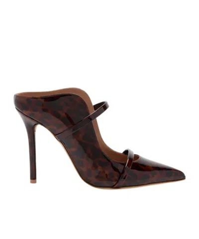 Malone Souliers 100mm Maureen Mules In Brown