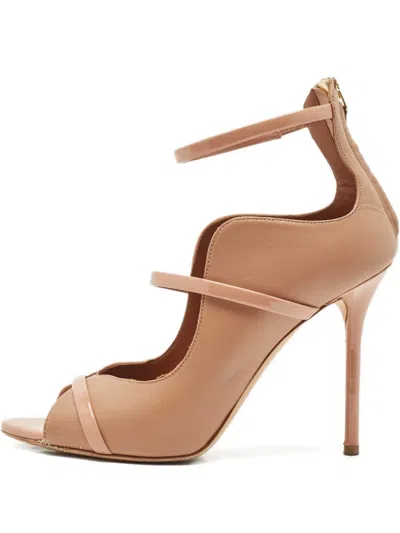 Pre-owned Malone Souliers 100mm Mika Pumps In Neutral