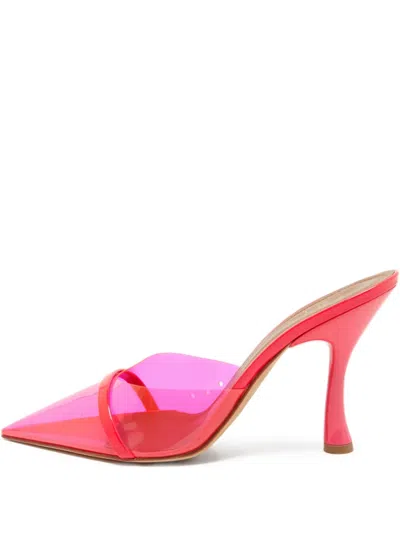 Pre-owned Malone Souliers 105mm  Transparent Pointed-toe Mules