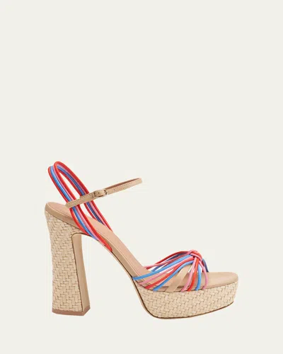 Malone Souliers 125mm Lucille Strappy Leather Platform Sandals In Multi