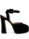 Malone Souliers Velvet Mora Buckle Slingback Heels 125 In Multi