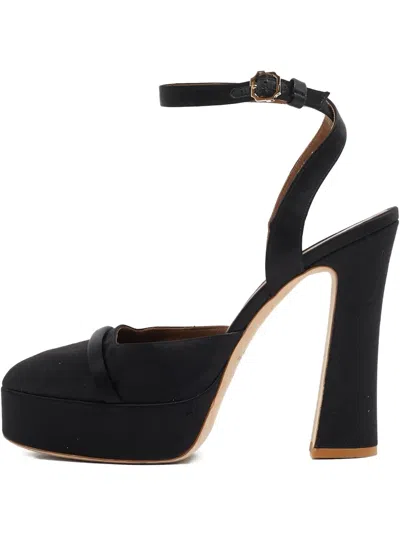 Pre-owned Malone Souliers 130mm Leather Heeled Pumps In Black