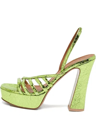 Pre-owned Malone Souliers 2024 125mm Amaya Sandals In Green
