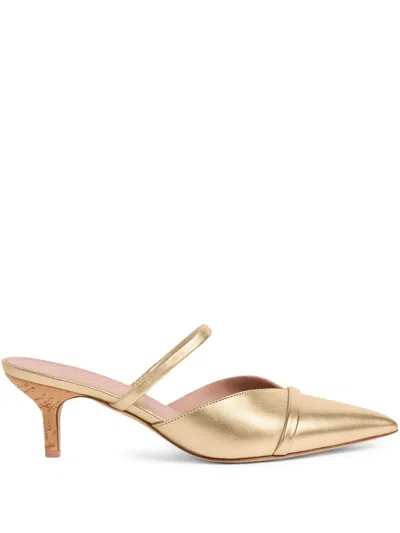 Malone Souliers 45mm Frankie Mules In Gold