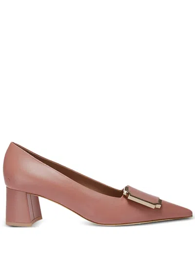 Malone Souliers 45mm Hayes Buckle-detailing Leather Pumps In Pink