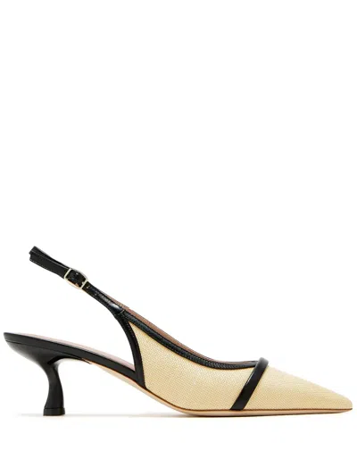 Malone Souliers 45mm Jama Pump In Beige/black