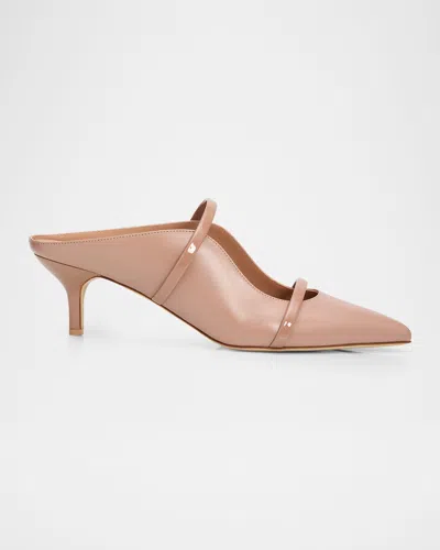 Malone Souliers 45mm Maureen Leather Mule Pumps In Pink
