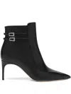 Malone Souliers 70mm Giordana Double-buckle Pointed-toe Ankle Boots In Black