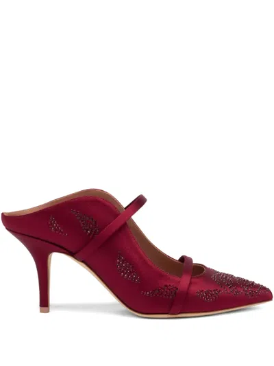 Malone Souliers 70mm Maureen Embellished Heeled Mules In Red