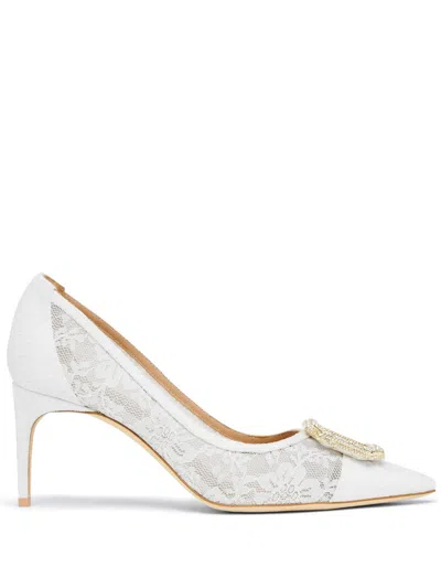 Malone Souliers Monroe Pumps 70mm In Weiss