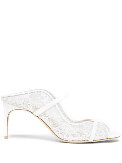 Malone Souliers Noah Mules 70mm In Weiss
