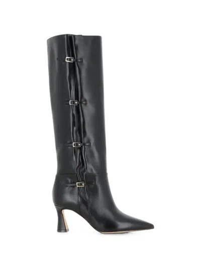 Malone Souliers 70mm Nolan Buckle-detail Pointed-toe Boots In Black