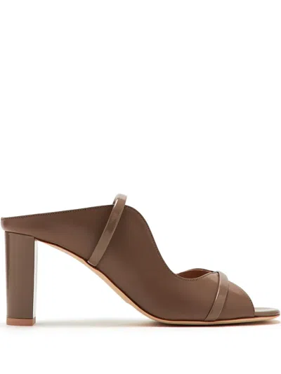 Malone Souliers Norah 70 Leather Sandals In Taupe