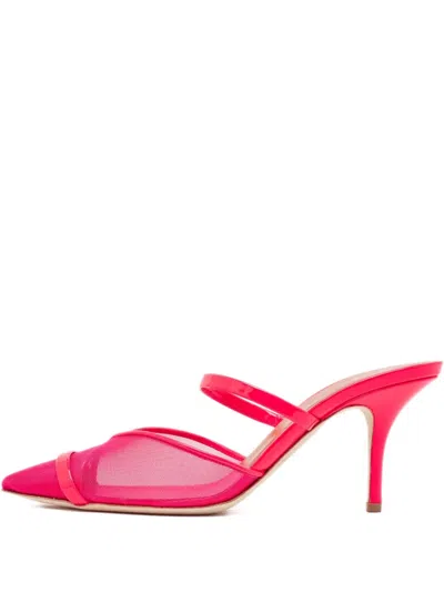 Pre-owned Malone Souliers 70mm Patent Mesh Mules