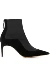 Malone Souliers 70mm Suede Pointed-toe Boots In Black