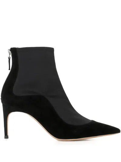 Malone Souliers 70mm Suede Pointed-toe Boots In Black