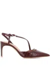 Malone Souliers 70mm Valeria Crocodile-embossed Pointed-toe Pumps